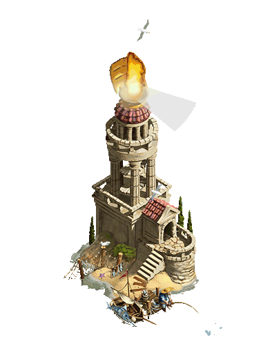 Wellenumspülte Leuchturm